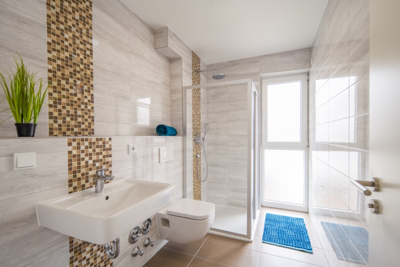 Tageslichtbad mit Dusche und WC Tageslichtbad mit Dusche und WC